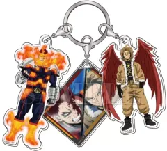 【中古】キーホルダー エンデヴァー＆ホークス 3チャームキーホルダー 「僕のヒーローアカデミア」
