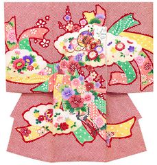 ※店舗改装後【古典新作フェア】仕立無料☆新品正絹特撰京友禅伝統工芸鹿の子染祝花御所車文に四季花熨斗図の豪華美術染お祝着10012229