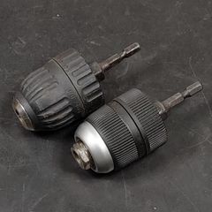 中古品 六角軸 ドリルチャック キーレス 2個セット 0.8〜10mm