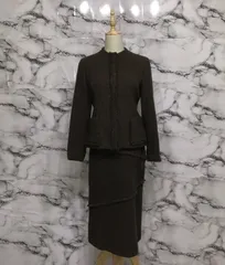 良品》 paul stuart セットアップ スカート ブラック 8 総柄
