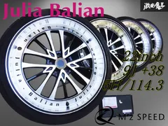 ◆溝ありタイヤ付◆ M'zSPEED ジュリア バリアン 22インチ 9J +38 5穴 PCD114.3 ホイール 245/35R22 80 ハリアー HARRIER (MXUA80/AXUH80)