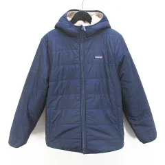 パタゴニア Patagonia アウトドアウェア 68095 キッズ リバーシブル レディ フレディ フーディ ジャケット XXL ネイビー 紺系 ジップアップ ポケット