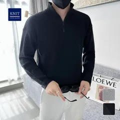 ニット セーター メンズ ハーフジップ ニットセーター ハイネック 立ち襟 無地 長袖 トップス 防寒 暖かい あったか 秋 秋冬 秋服 通学 通勤 xzjhqsk#