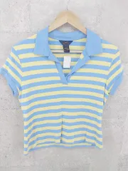 ◇ 346 Brooks Brothers 346ブルックスブラザーズ ボーダー　 半袖 ポロシャツ S イエロー　ブルー　 #  【1002800221080】