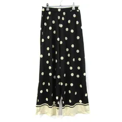 ザラ パンツ ワイドパンツ 水玉 ボトムス レディース Sサイズ ブラック系 ZARA 【中古】