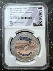 2021 Cook Islands S$5  Mexico Greater Roadrunner NGC MS70