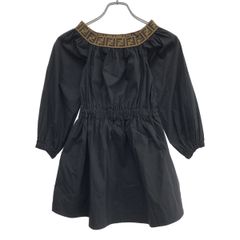 FENDI KIDS フェンディ キッズ FFロゴ ワンピース JFB314 AAC3 ブラック 6A