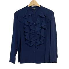 ESCADAエスカーダ★総シルク 花柄 オーバーサイズ ブラウス ギャザー ESCADA - エスカーダ 80's ﾌﾞﾗｳﾝ ｱﾆﾏﾙ柄 ｼﾙｸｼｬﾂ 38の通販 by