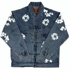 デニムティアーズ リーバイス フラワー デニムジャケット ブルー L