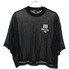 Y-3 ワイスリー 19SS Yohji Love Sheer Short Sleeve Tee クロップドTシャツ DY7222 ブラック Sのサムネイル