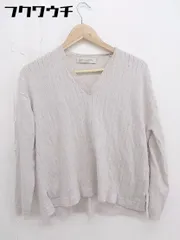 ◇ BEAUTY & YOUTH UNITED ARROWS Vネック 長袖 ニット セーター ホワイトベージュ レディース  【1112130000528】