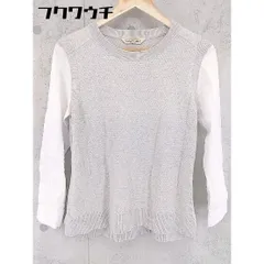 ◇ TORRAZZODONNA トラッツォドンナ 切り替え コットン ニット セーター グレー ホワイト レディース 【中古】 【1102250013898】