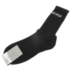 BALENCIAGA (バレンシアガ) LOGO TENNIS Socks ソックス ロゴ 靴下 ブラック 530580 472B4 1077のサムネイル