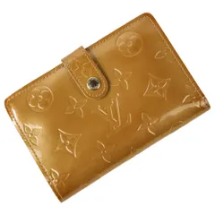 良品 LOUIS VUITTON ルイヴィトン モノグラム ヴェルニ ポルトモネ ビエ ヴィエノワ がま口財布 二つ折り財布 M91361 ノワゼット レディース 古着 中古 USED