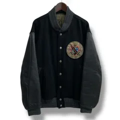 美品✨メンズビギ スタジャン 袖レザー 刺繍 ロゴワッペン ブラック L 2025年最新】MEN S BIGI スタジャンの人気アイテム - メルカリ