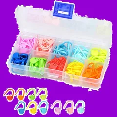 【特価商品】LIKENNY 段数マーカー ステッチマーカー カラフル かぎ針編み 段数マーカー 編み物 マーカー 段数リング 安全ピン 編み物ツール 編み物用品 収納ケース付き 携帯に便利 10色 120枚セット