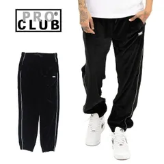 PRO CLUB VELOUR TRACK  PANT プロクラブ ベロア パンツ トラックジャージ メンズ 男性 ブラック 黒 BLACK USモデルのサムネイル