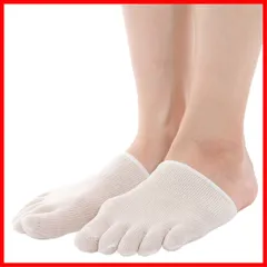 USK STORE シルク 5本指ハーフソックス 3足セット 重ね履き 冷え取り 天然素材 男女兼用 22-27cm (オフホワイト)