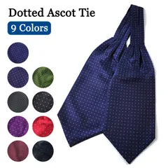 アスコットタイ メンズスカーフ ドット柄 4色/全9色 メンズ 結び方 着こなし カジュアル 女性 結婚式 巻き 洗濯 おすすめ スカーフ おしゃれ アスコット 蝉型ネクタイ レディース 清潔 プレゼント かわいい