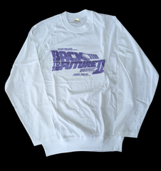 【デッドストック】バックトゥザフューチャー　tシャツ　ヴィンテージ　プロモーション　ラグラン　ロングスリーブtシャツ　バックトゥザフューチャーⅡ　ラグラン　希少　コレクター品　シングルステッチ