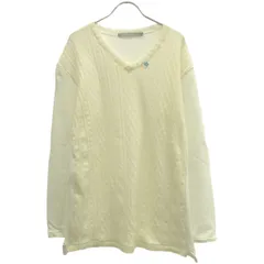 FranCisT_MOR.K.S フランシストモークス 22AW HITENTION CABLE KNIT V NECK LS ニットコンビプルオーバースウェットトレーナー MC2978 ホワイト 4のサムネイル