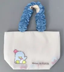 【中古】バッグ ブルー フリルハンドルトートバッグ 「タキシードサム×maison de fleur」