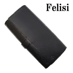 フェリージ Felisi 3005 NK 004 長財布 ロング ウォレット レザー 大容量 小銭入れ 財布 メンズ レディース ブラックのサムネイル