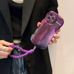 【迅速発送】iphone 11 用 ケース グラデーション パープル なみなみ 韓国 かわいい いphoneケース 人気スマホケース 波型フレーム ウェーブ型 半クリア 滑り止め おしゃれ  うねうね シンプル 上品 ソフト TPU 透明 携帯カバー 落下防止