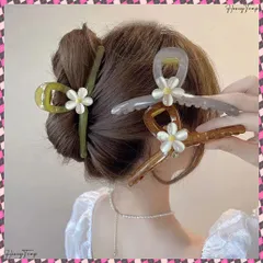 送料無料 花 ヘアクリップ 大きめ バンスクリップ フラワーモチーフ ヘアアクセサリー しっかり挟める髪留め レディース 髪飾り オルチャン ヘアアレンジ 大人かわいい 簡単髪留めおしゃれ 誕生日 プレゼント 大人上品韓国風雑貨