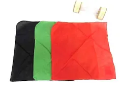 ■新品同様■ ChristianDior クリスチャンディオール ハンカチ 3点セット グリーン系×レッド系×ブラック系 BF8233