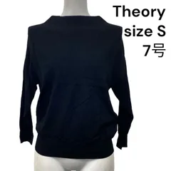 ◆セオリー Theory ニット カットソー 長袖 ブラック 黒 S、7号 レディース S5U289