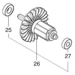 マキタ makita 40Vmax 充電式 インパクトレンチ TW001GRDX 用 ロータアッセンブリ 519630-1 補給 部品 パーツ 修理 建築 建設 工場