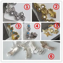 ジェルネイル ネイルパーツ 台座 ラインストーン メタルパーツ ターコイズNL6