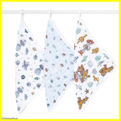 aden + anais (에이든앤드네이) Disney 워시 크로스 3장들이 일본 정규품 디즈니 토이 스토리 toy story 3-pack classic washcloths AWCC30012DI 30 x 30 cm 루프 첨부 타