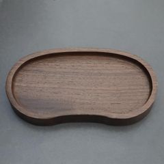 【人気商品】戦闘飯盒2型用カッティングボード兼お皿 MiliCamp ウォルナット製まな板 小皿 ソロキャンプ豆型の木皿