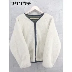 ■ one after another NICE CLAUP リバージブル ボア 長袖 ジャンバー ブルゾン サイズFREE アイボリー カーキ レディース 【中古】 【1102010003909】