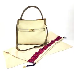 TORY　BURCH　トリーバーチ　LEE　RADZIWILL　リー ラジウィル　ダブルバケットレザーショルダー バッグ　2WAYバッグ　ハンドバッグ　アイボリー/ベージュ　保存袋付