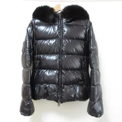 美品 DUVETICA ADHARA デュベティカ ADHARA アダラ フォックスファー ダブルジップ ナイロン ダウンジャケット 40 ブラック レディース 古着 中古 USED