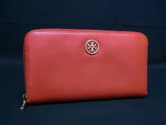 ■美品■ TORY BURCH トリーバーチ レザー ラウンドファスナー 長財布 ウォレット 札入れ 小銭入れ レディース レッド系 DI6206
