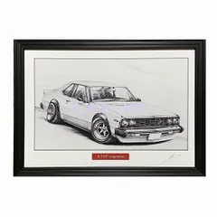 額付き絵　ハコスカ　PMCS 額付き絵 ハコスカ PMCS 日産スカイラインGT-R(ハコスカ