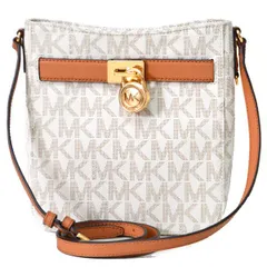 マイケルコース バッグ MICHAEL KORS ハミルトン モノグラム クロスボディ 斜めがけ ショルダーバッグ バニラホワイト×ライトブラウン 35H6GHXC3B