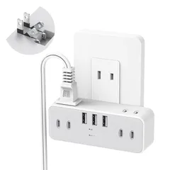 コンセント タップ 電源タップ usb付き MSCIEN 雷ガード 電源タップ 6個AC口 3個USBポート たこあしコンセント 分岐 OA 電源コード 充電 マルチタップ 直挿し 自宅用 旅行に 1