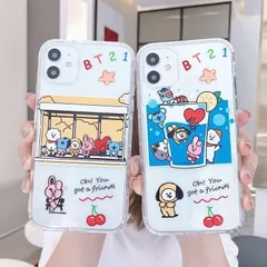 人気 アイホンケース BT21 防弾少年団 ビーティー21 携帯ケース 透明ケース iPhone13/13Pro/13Promax/12/7/8/X/XR/SE2 BTSグッズ 新品送料
