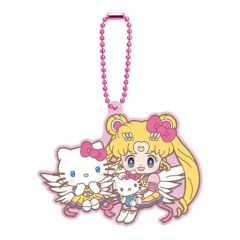 [Used] Keychain Eternal Sailor Moon x Hello Kitty "Sailor Moon Cosmos Movie x Sanrio Characters Rubber Mascot 1"