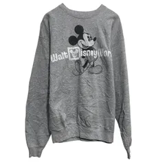 Disney キャラクタースウェット トレーナー ディズニー M グレー プルオーバー レディース 古着卸 アメリカ仕入 a612-7493