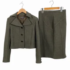 ブルックスブラザーズ BROOKS BROTHERS セットアップ スーツ ジャケット スカート ウール グリーン M L相当のサムネイル