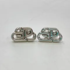 BALENCIAGA バレンシアガ BB ロゴ ピアス シルバー 片耳 BALENCIAGA バレンシアガ BB ロゴ ピアス シルバー 片耳