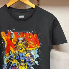 古着 S Tシャツ MARVEL マーベル X-MEN ウルヴァリン サイクロップス ローグ ガンビット クルーネック 黒