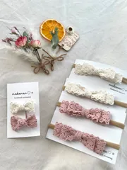 ベビーヘアバンド レースリボン