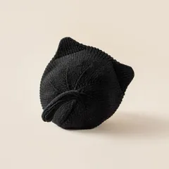 ☆ ブラック ☆ ベレー帽 猫耳 子供 lyha14 ベレー帽 キッズ ねこ耳 ニット帽 帽子 猫 ねこ かわいい 可愛い 耳付き おしゃれ オシャレ 女の子 男の子 秋 冬 暖かい 防寒 お出かけ 子供 子ども ベビー 幼児 園児 ギフト